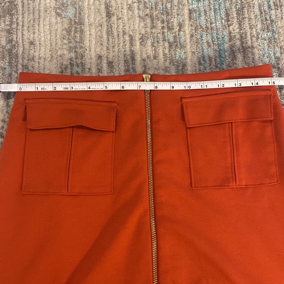 Banana Republic Rust Colored Mini Skirt Full Zipper - Picture 10 of 11